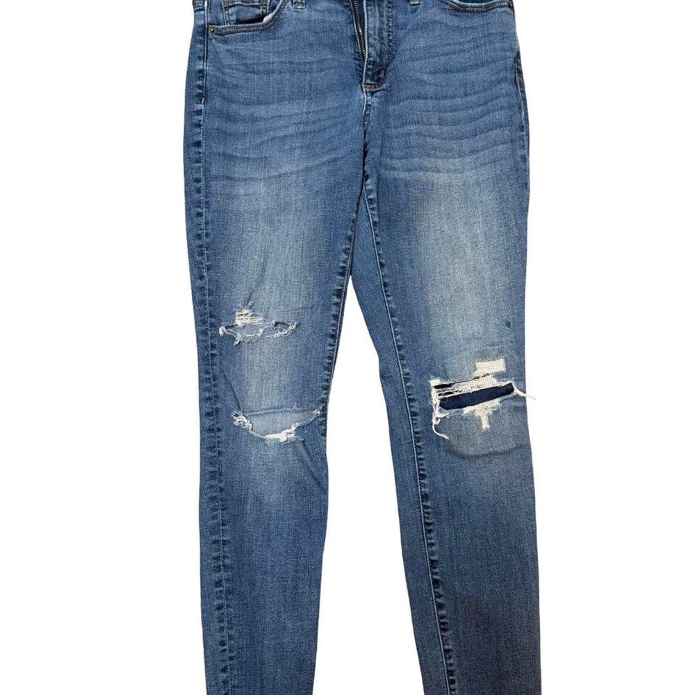 Universal Thread Womens High Rise Skinny Crop Distressed Jeans Blue Size 6/28R